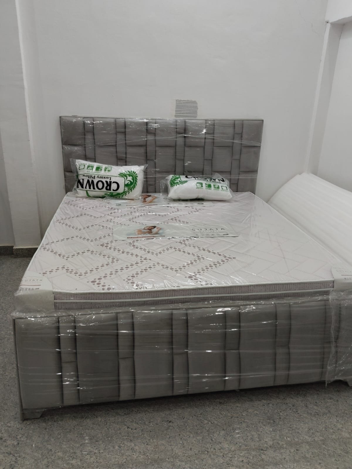 Grey Double Bed Beds